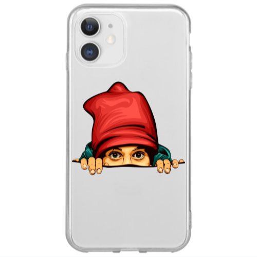 Apple iPhone 12 Mini Hidden Girl Transparent Silicone TPU Θήκη