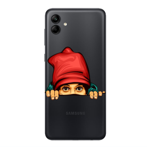 Samsung A04 Hidden Girl Transparent Silicone TPU Θήκη
