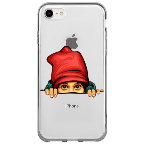 Apple iPhone SE 2020 Hidden Girl Transparent Silicone TPU Θήκη