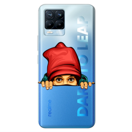 Realme 8 Pro Hidden Girl Transparent Silicone TPU Θήκη