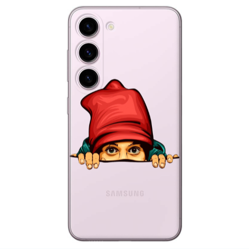 Samsung S23 Hidden Girl Transparent Silicone TPU Θήκη