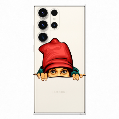 Samsung S23 Ultra Hidden Girl Transparent Silicone TPU Θήκη