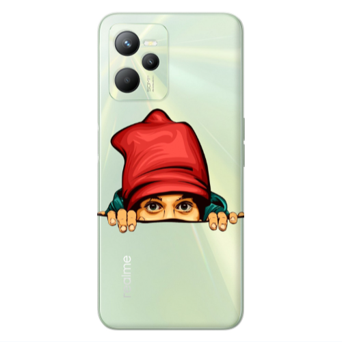 Realme C35 Hidden Girl Transparent Silicone TPU Θήκη