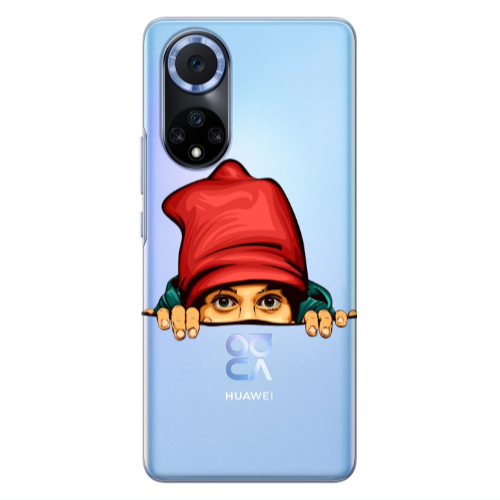Huawei Nova 9 Hidden Girl Transparent Silicone TPU Θήκη