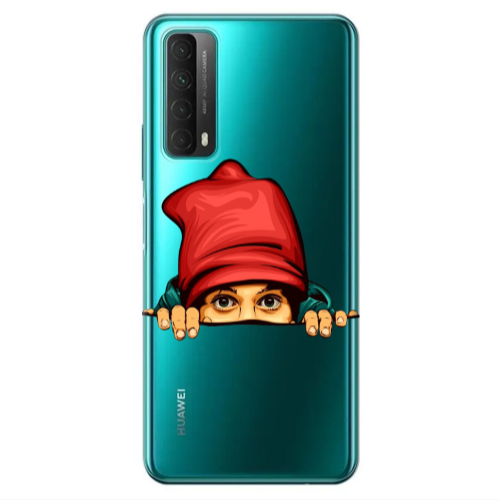 Huawei P Smart 2021 Hidden Girl Transparent Silicone TPU Θήκη