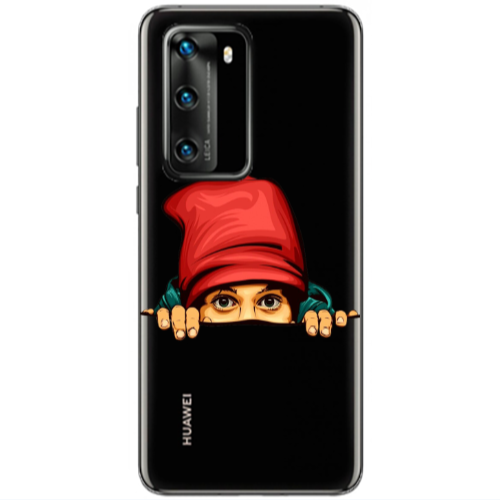 Huawei P40 Hidden Girl Transparent Silicone TPU Θήκη