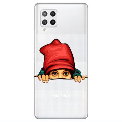 Samsung A42 5G Hidden Girl Transparent Silicone TPU Θήκη