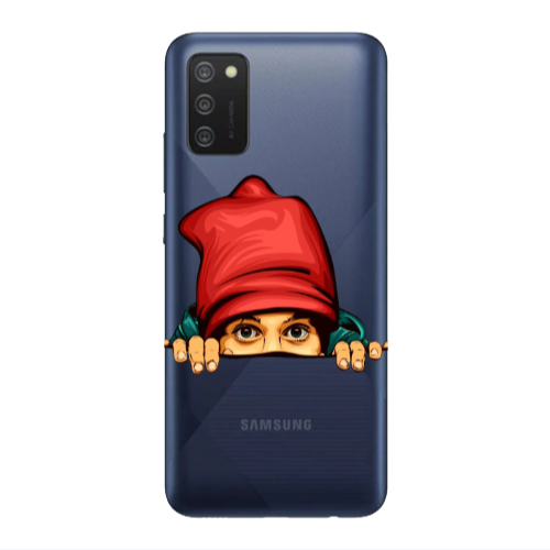 Samsung A02s Hidden Girl Transparent Silicone TPU Θήκη