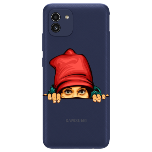 Samsung A03 Hidden Girl Transparent Silicone TPU Θήκη