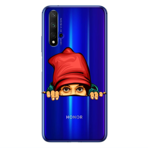 Huawei Nova 5 T Hidden Girl Transparent Silicone TPU Θήκη