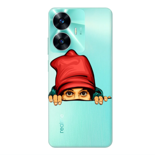 Realme C55 Hidden Girl Transparent Silicone TPU Θήκη