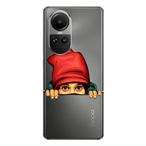 Oppo Reno10 5G Hidden Girl Transparent Silicone TPU Θήκη