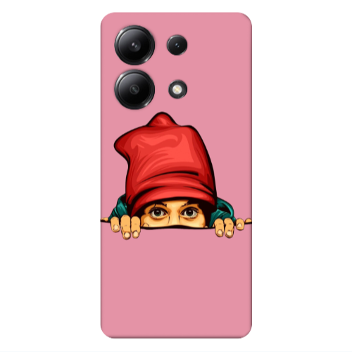 Xiaomi Redmi Note 13 4G Hidden Girl Pink Colored Silicone TPU Θήκη