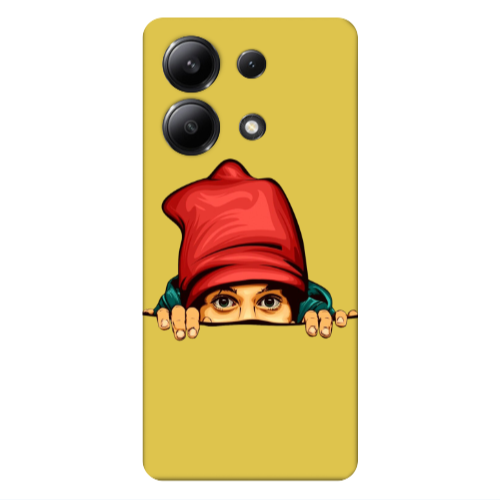 Xiaomi Redmi Note 13 4G Hidden Girl Yellow Colored Silicone TPU Θήκη