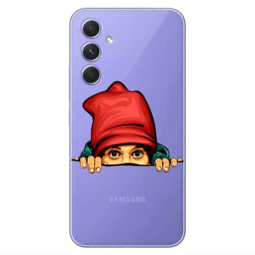 Samsung A55 Hidden Girl Transparent Silicone TPU Θήκη