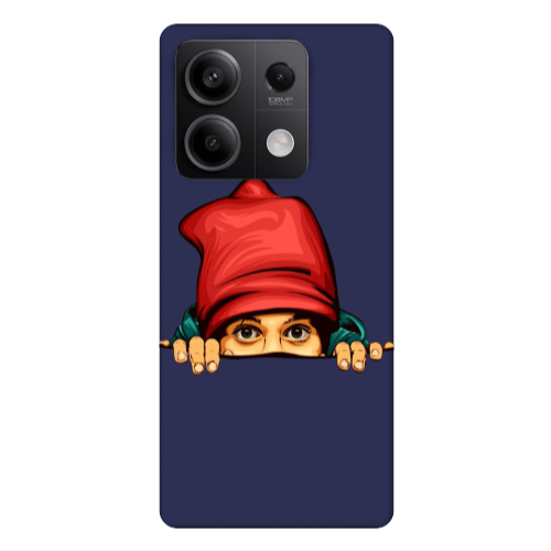 Xiaomi Redmi Note 13Pro 5G Hidden Girl Dark blue Colored Silicone TPU Θήκη