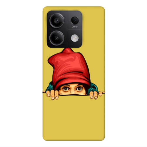 Xiaomi Redmi Note 13Pro 5G Hidden Girl Yellow Colored Silicone TPU Θήκη