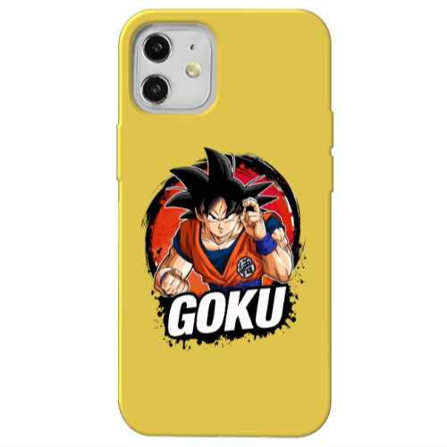Apple iPhone 12 Dragon Ball Yellow Colored Silicone TPU Θήκη