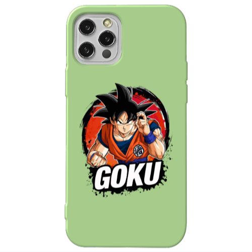 Apple iPhone 12 Pro Max Dragon Ball Light Green Colored Silicone TPU Θήκη
