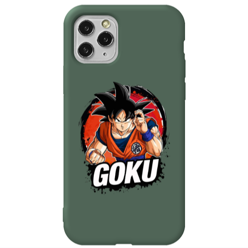Apple iPhone 11 Pro Max Dragon Ball Dark Green Colored Silicone TPU Θήκη