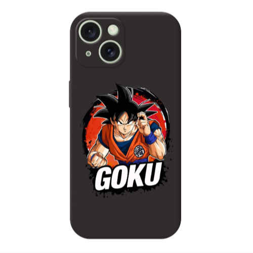 Apple iPhone 15 Dragon Ball Black Colored Silicone TPU Θήκη