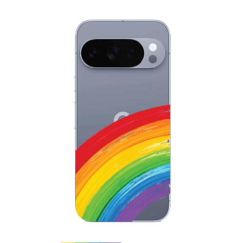 Google Pixel 10 Pro Rainbow 3 Transparent Silicone TPU Θήκη