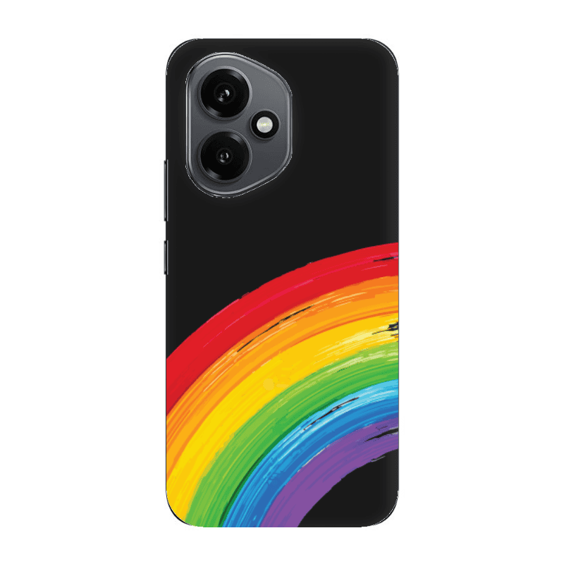 Honor Magic 400 Rainbow 3 Black Colored Silicone TPU Θήκη