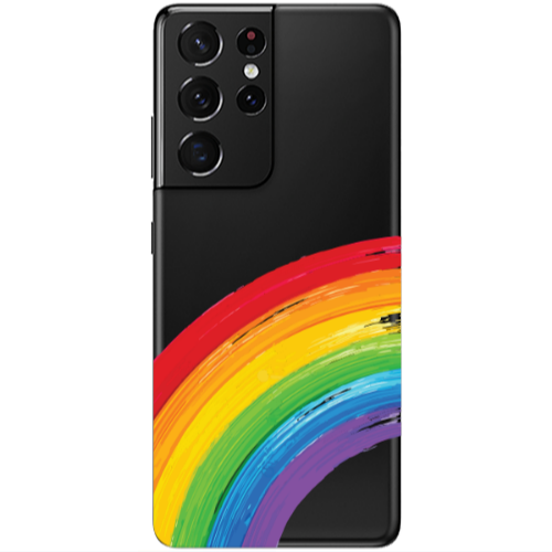 Samsung S21 Ultra Rainbow 3 Transparent Silicone TPU Θήκη