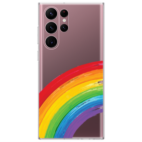 Samsung S22 Ultra Rainbow 3 Transparent Silicone TPU Θήκη
