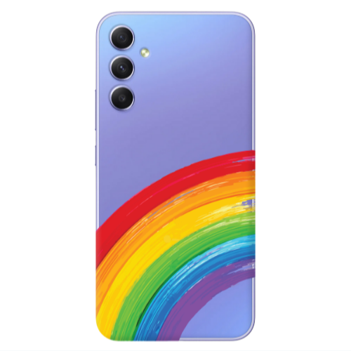 Samsung A34 Rainbow 3 Transparent Silicone TPU Θήκη