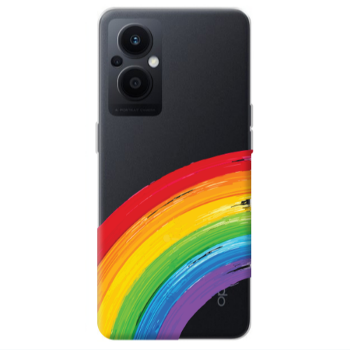 Oppo Reno 7 Lite Rainbow 3 Transparent Silicone TPU Θήκη