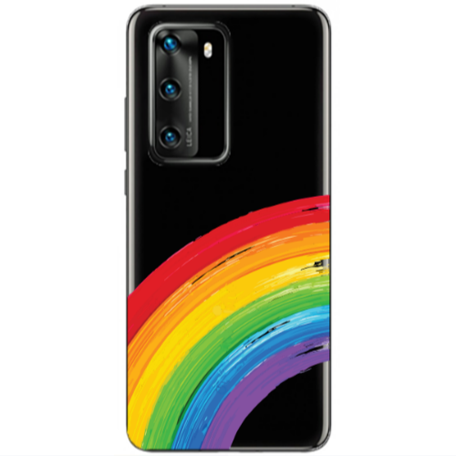 Huawei P40 Rainbow 3 Transparent Silicone TPU Θήκη