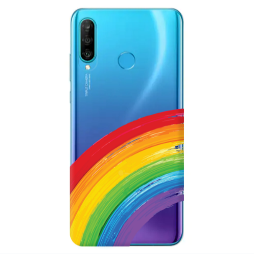 Huawei P30 Lite Rainbow 3 Transparent Silicone TPU Θήκη