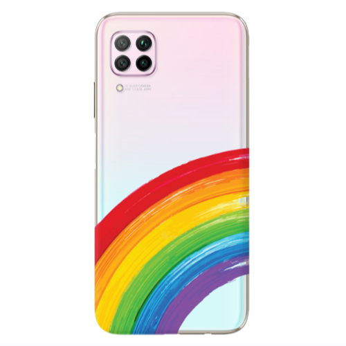 Huawei P40 Lite Rainbow 3 Transparent Silicone TPU Θήκη