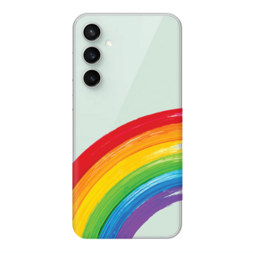 Samsung S23FE Rainbow 3 Transparent Silicone TPU Θήκη