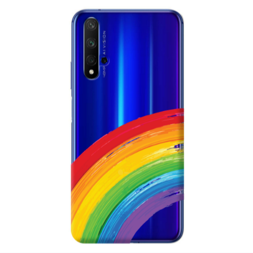 Huawei Nova 5 T Rainbow 3 Transparent Silicone TPU Θήκη