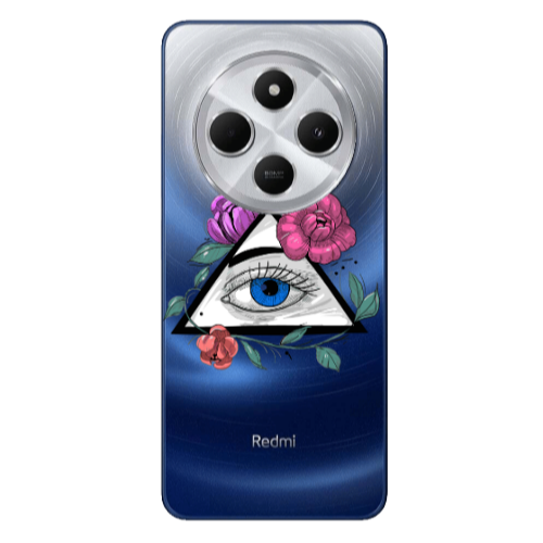 Xiaomi Redmi 14c Eye and flower Transparent Silicone TPU Θήκη