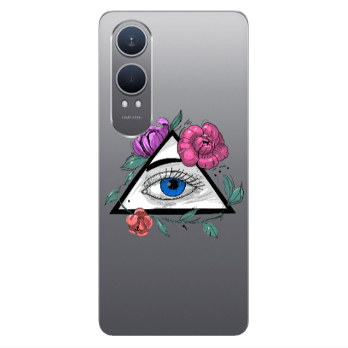 Oneplus Nord Ce 4 lite Eye and flower Transparent Silicone TPU Θήκη