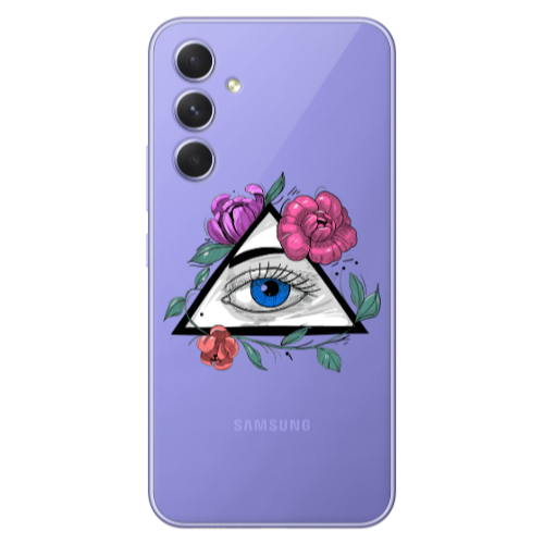 Samsung A26 Eye and flower Transparent Silicone TPU Θήκη