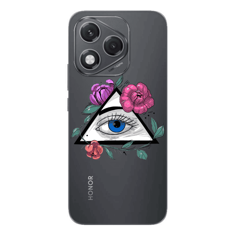 Honor 400 Lite Eye and flower Transparent Silicone TPU Θήκη