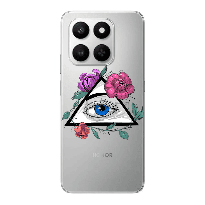 Honor Magic 400 Smart Eye and flower Transparent Silicone TPU Θήκη