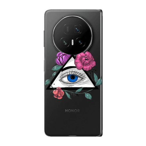 Honor Magic V5 Eye and flower Transparent Silicone TPU Θήκη