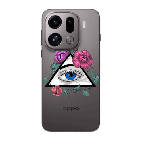 Oppo Find X9 Pro Eye and flower Transparent Silicone TPU Θήκη