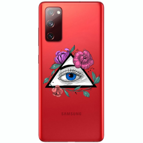 Samsung S20 FE Eye and flower Transparent Silicone TPU Θήκη
