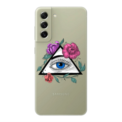 Samsung S22 Eye and flower Transparent Silicone TPU Θήκη