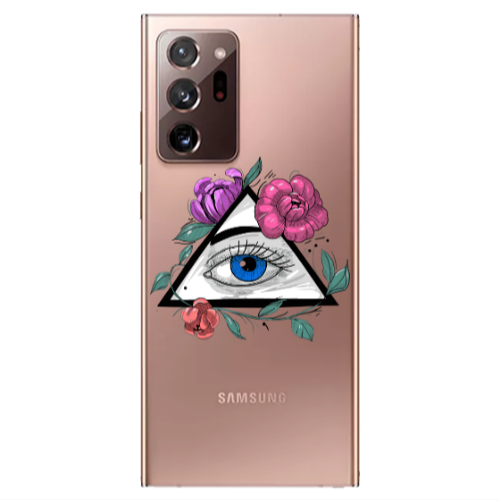 Samsung Note 20 Ultra Eye and flower Transparent Silicone TPU Θήκη