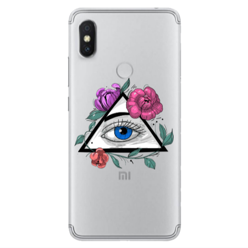 Xiaomi Redmi S2 Eye and flower Transparent Silicone TPU Θήκη