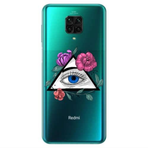 Xiaomi Redmi Note 9S Eye and flower Transparent Silicone TPU Θήκη