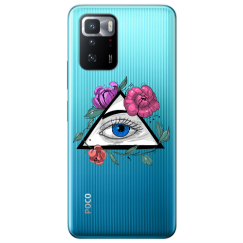 Xiaomi Poco X3 GT Eye and flower Transparent Silicone TPU Θήκη