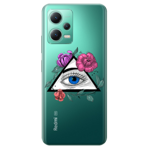Xiaomi Redmi Note 12 Pro Plus 5G Eye and flower Transparent Silicone TPU Θήκη